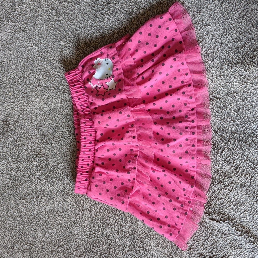 🌻 Hello Kitty Pink Polka Dot Tutu Skirt